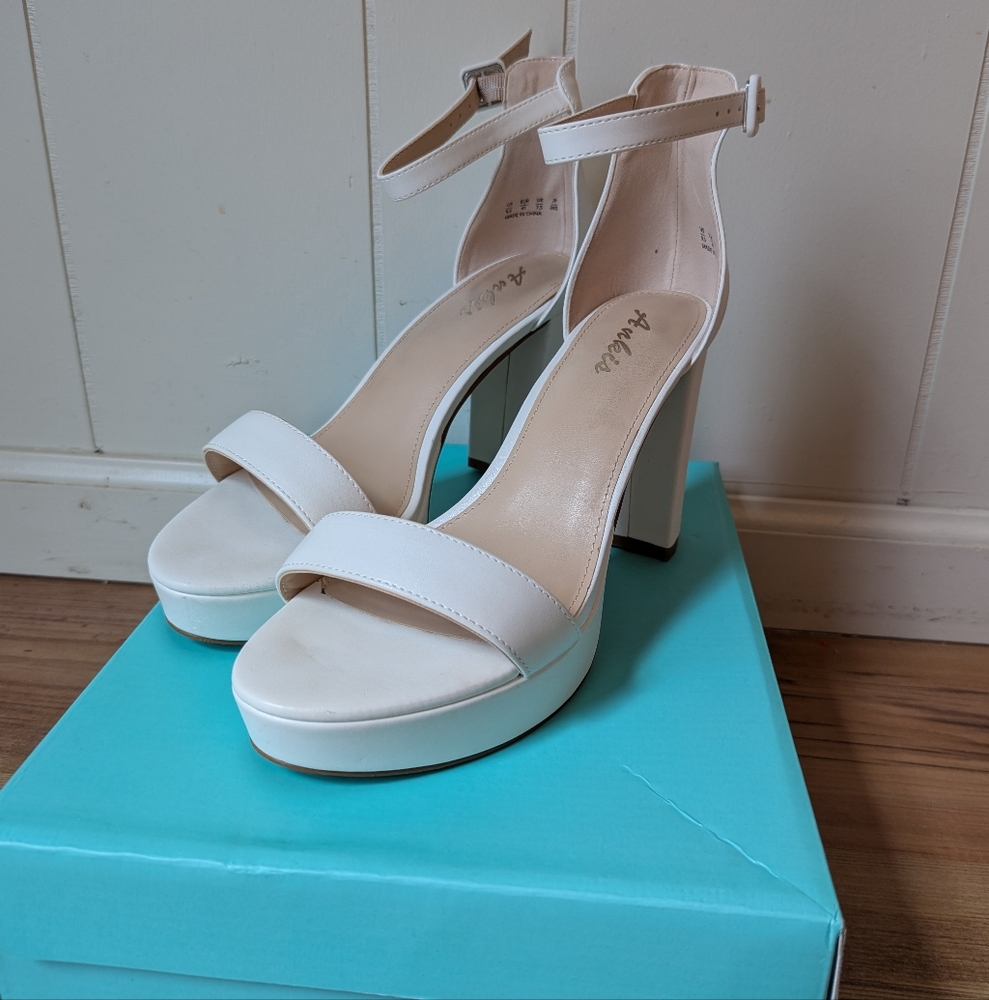 White Heeled Sandals